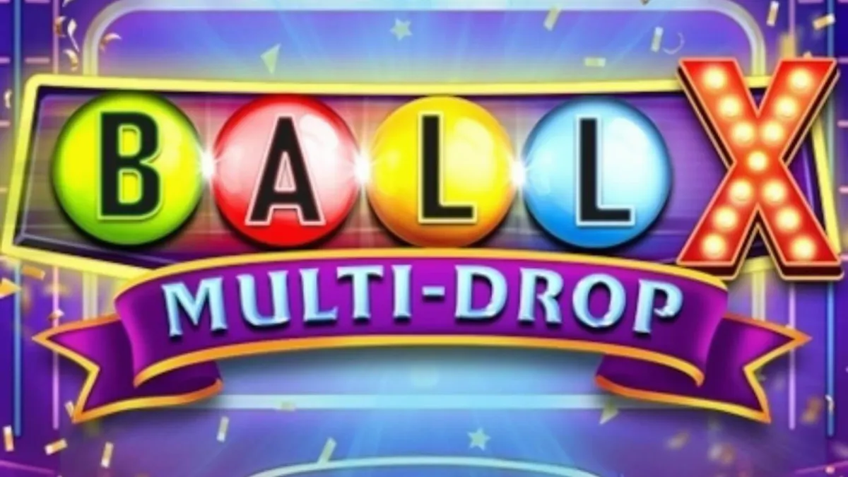 Ball X Multi-Drop slot game neon interface